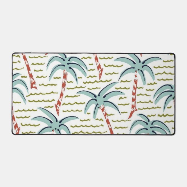 Palm tree pattern desk mat (Front)