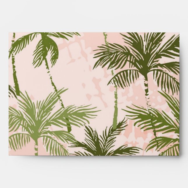 Palm tree pattern envelope (Front)