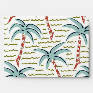 Palm tree pattern envelope
