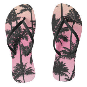 Palm Tree Pattern Flip Flops