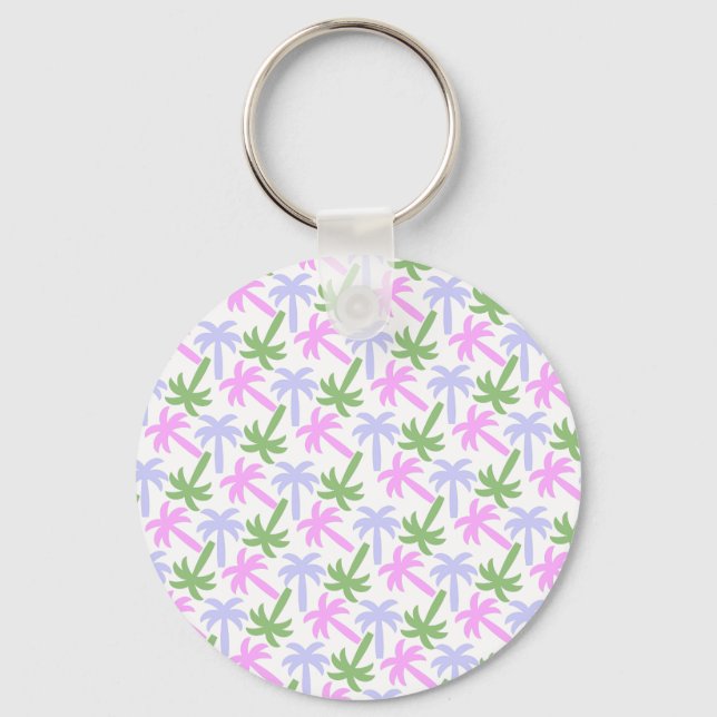 palm tree pattern keychain (Front)