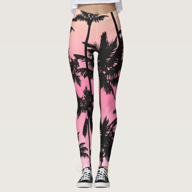 Palm Tree Pattern Leggings (Front)