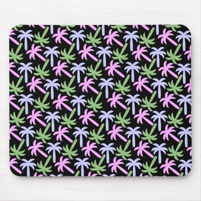 palm tree pattern mouse pad (Front)
