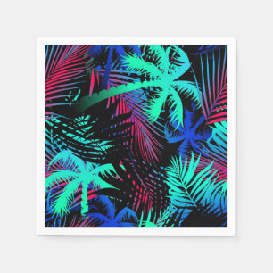 Palm tree pattern napkin
