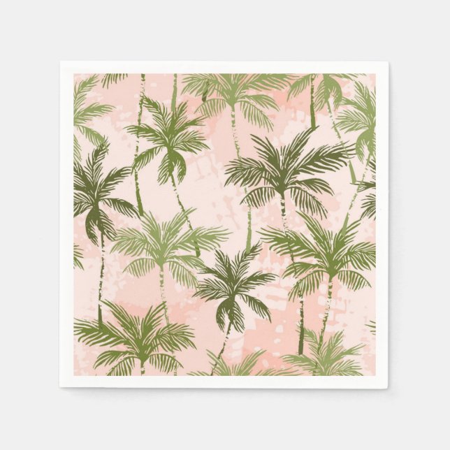 Palm tree pattern napkin (Front)