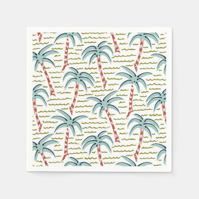 Palm tree pattern napkin (Front)
