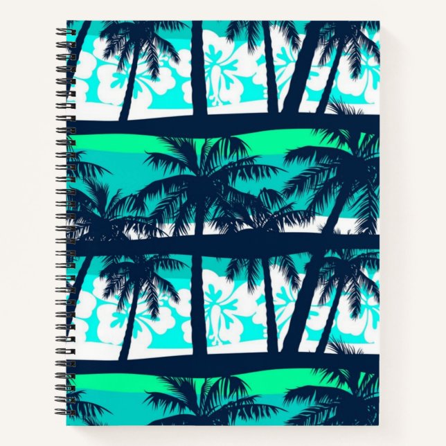 Palm tree pattern notebook (Front)