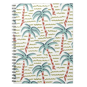 Palm tree pattern notebook