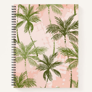 Palm tree pattern notebook