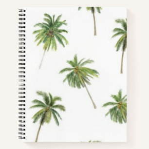 Palm tree pattern notebook