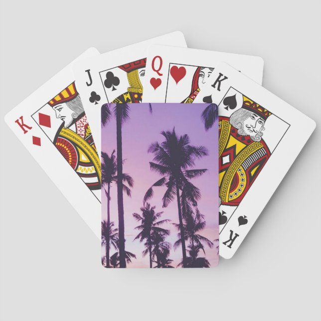 Palm tree pattern playing cards (Back)