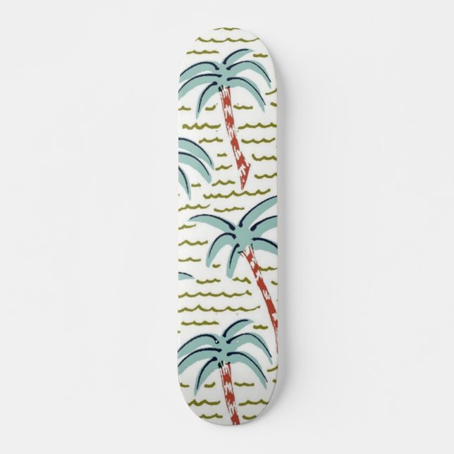 Palm tree pattern skateboard (Front)