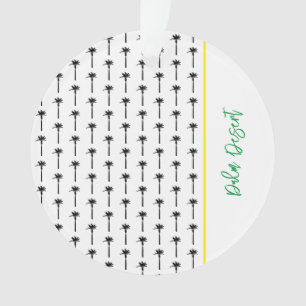 Palm Tree Pattern Travel LOCATION Desert Chic Ornament