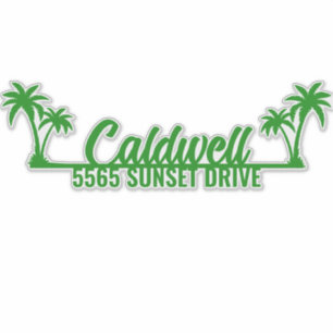 Palm Tree Personalized Mailbox Address