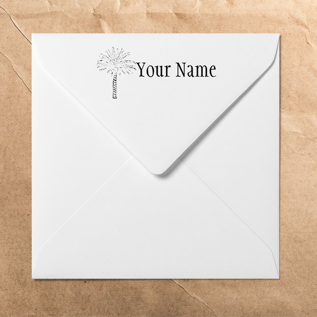 Palm Tree Personalized Rubber Stamp (Creator Uploaded)