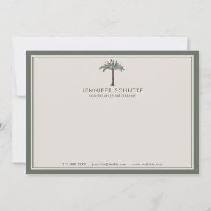 Palm Tree Personalized Vacation Rentals Realtor Card