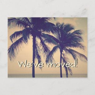Palm tree photo moving postcards for new home