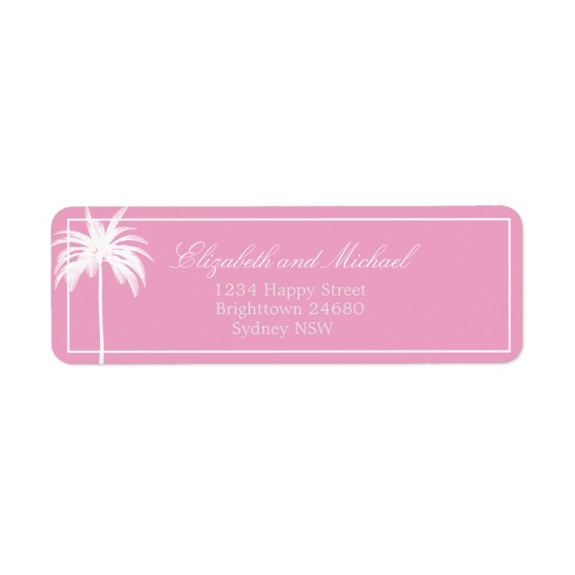 Palm Tree Pink  Elegant Modern Chic  (Front)