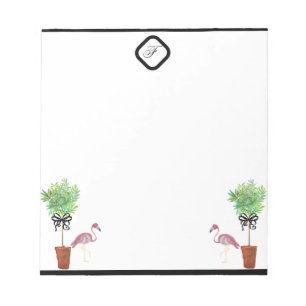 Palm Tree Pink Flamingo Flamingos Notepad