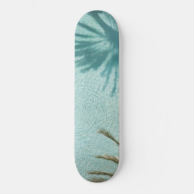 Palm Tree Pool Dream #2 #wall #art  Skateboard (Front)