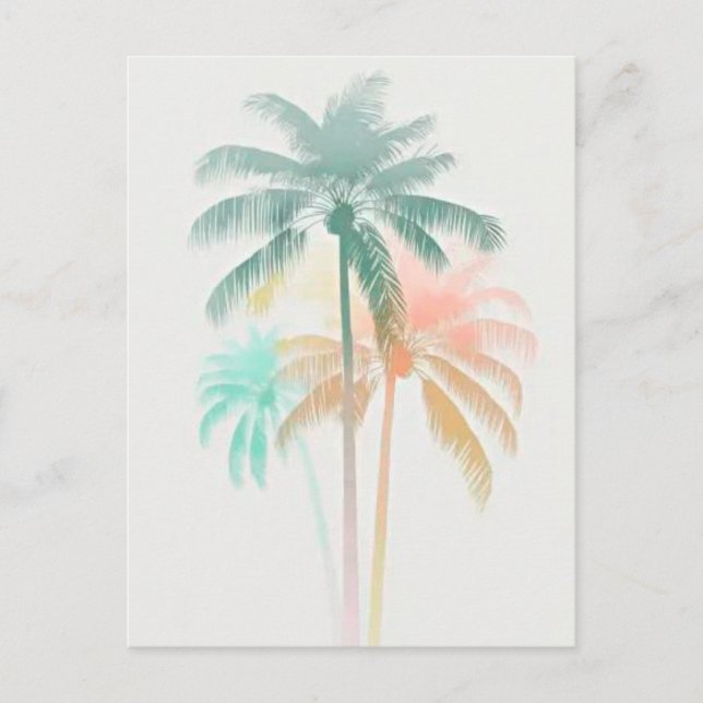 palm tree postcard (Front)