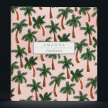 Palm Tree Print Custom Binder<br><div class="desc">Hand painted palm tree pattern design by Shelby Allison.</div>