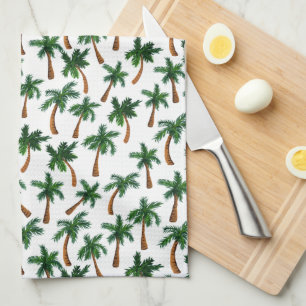 Palm Tree Print Kitchen Towel