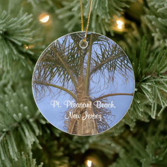 Palm Tree Pt. Pleasant, NJ Ornament CUSTOMIZE Date (Tree)