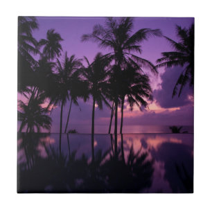 Palm Tree Reflection Tile