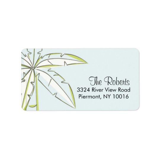 Palm Tree Return Address Labels.
