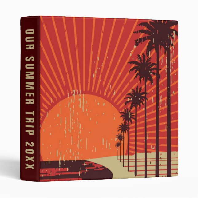 Palm Tree Row | Add Your Text Binder (Front/Spine)