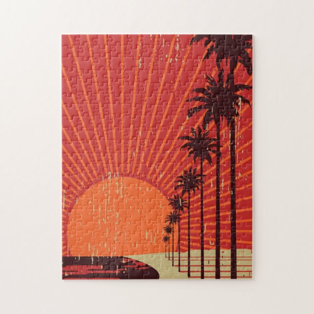 Palm Tree Row Jigsaw Puzzle (Vertical)