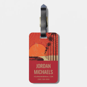 Palm Tree Row Luggage Tag