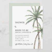 Palm Tree Sage Bridal Shower