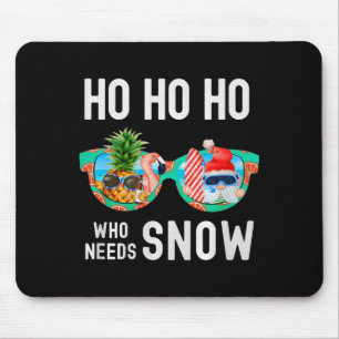 Palm Tree Santa Surfing Summer Vacation Ho Ho Ho C Mouse Pad