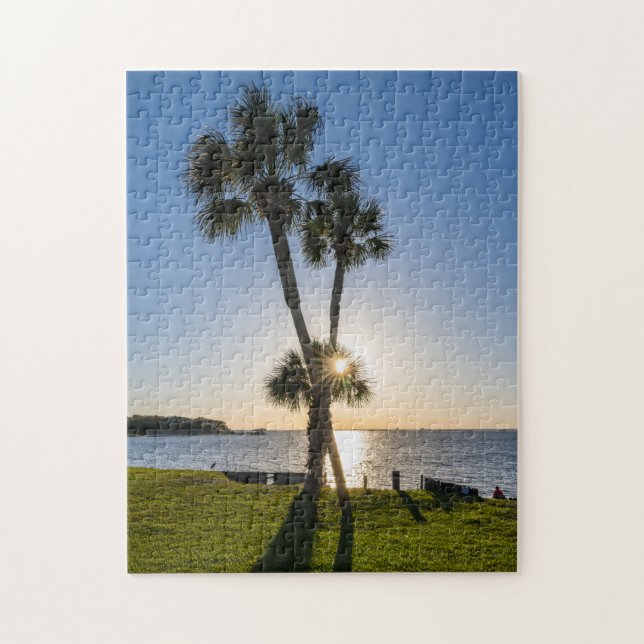 Palm Tree Scissors Silhouette Puzzle (Vertical)