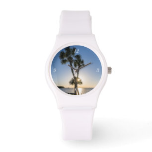 Palm Tree Scissors Silhouette Sporty Watch
