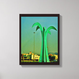 Palm Tree Sculpture Canvas Print
