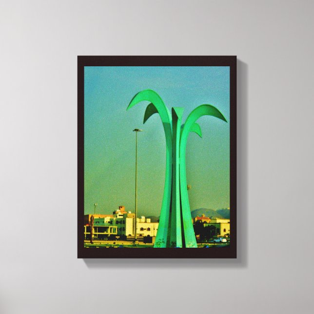 Palm Tree Sculpture Canvas Print (Front)