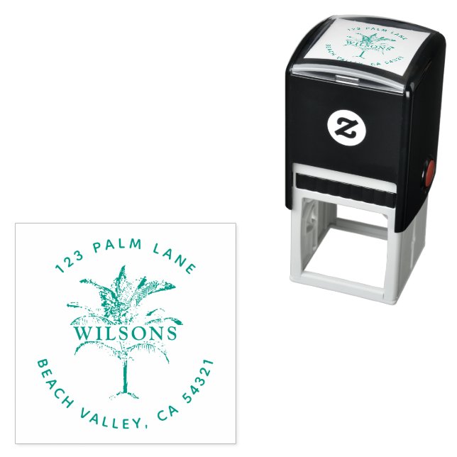 Palm Tree Self-inking Stamp (In Situ)