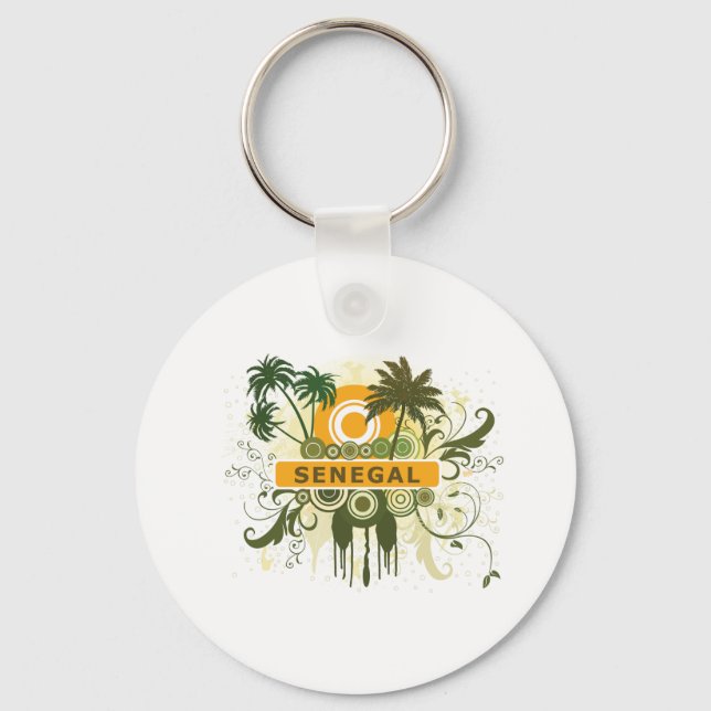 Palm Tree Senegal Keychain (Front)