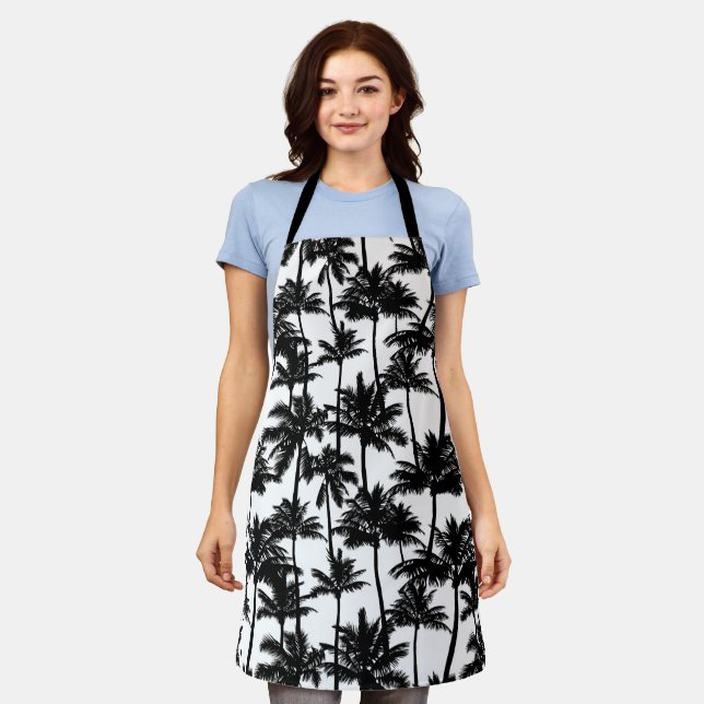Palm Tree Shadow Pattern Apron (Worn)