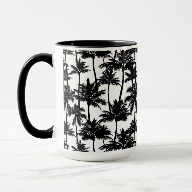 Palm Tree Shadow Pattern Mug (Left)