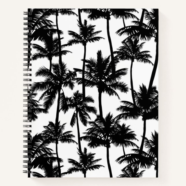 Palm Tree Shadow Pattern Notebook (Front)