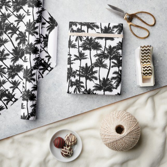 Palm Tree Shadow Pattern Wrapping Paper (Crafts)
