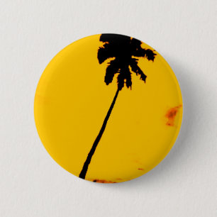 Palm Tree Silhouette 2 Inch Round Button