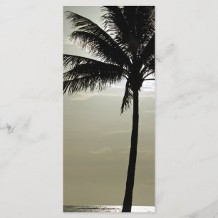 Palm Tree Silhouette Beach Wedding Programme