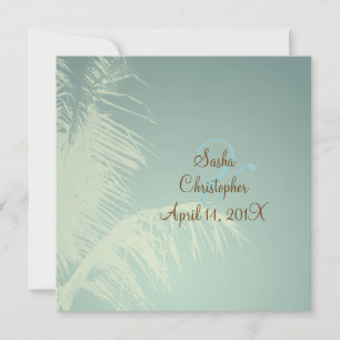 Palm tree silhouette invitation