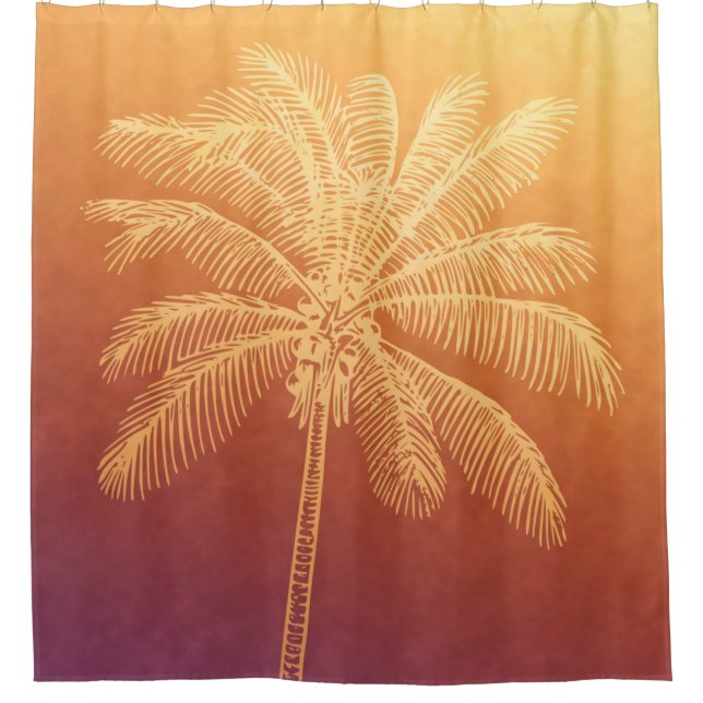 palm tree silhouette tropical sunset ombre (Front)
