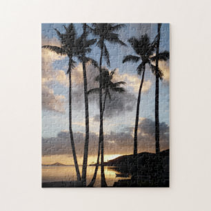 Palm Tree Silhouettes in Hawaii Jigsaw Puzzle